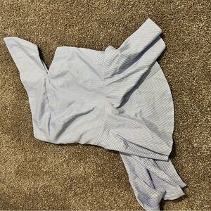 Blue and White Striped Shirt